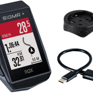 GPS Fietscomputer Sigma ROX 11.1 EVO GPS met standaard stuurhouder - zwart