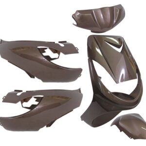 Plaatset 6-delig Edge voor Peugeot Vivacity tot bouwjaar 2008 - audi bruin