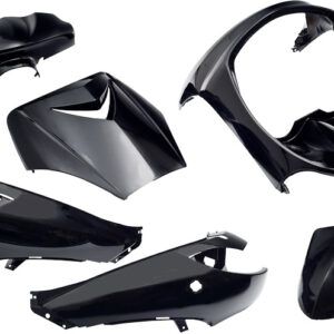 Plaatset 6-delig Edge voor Peugeot Vivacity tot bouwjaar 2008 - zwart metallic