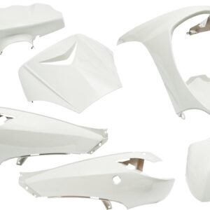 Plaatset 6-delig Edge voor Peugeot Vivacity tot bouwjaar 2008 - glanzend wit