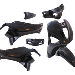 Plaatset 7-delig Edge voor Piaggio Liberty vanaf bouwjaar 2004 tot 2009 - metallic zwart