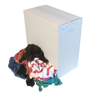 Bonte tricot poetslappen / poetsdoeken dik en dun - doos ¨¢ 10kg