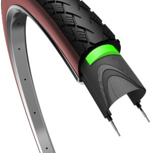 Buitenband Edge Metro Elite Protect 28 x 1.75" / 47-622 mm - zwart/bruin met reflectie