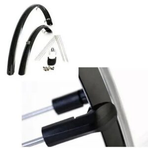 Spatbordset Eurofender Rapido 28" x 46 mm - zwart